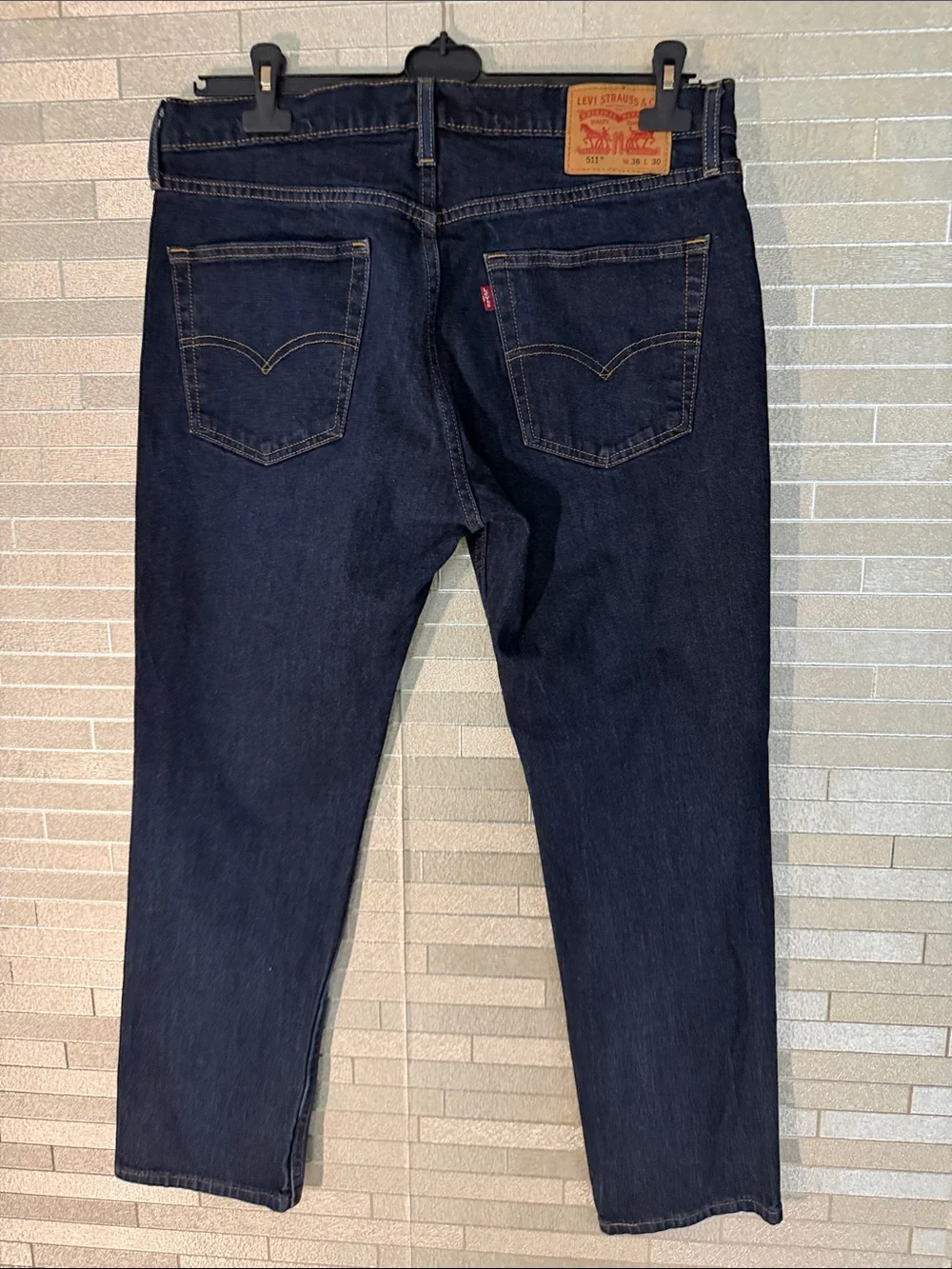 Levi Strauss 511 36x30 Men's Dark Blue Denim Jeans
